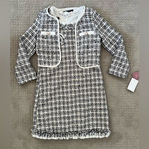 NWT Girl’s tweeted dress and jacket set size 6